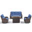Ensemble de conversation pour canapé d'extérieur en osier avec chaises pivotantes et table de foyer-2068908653-2068908652