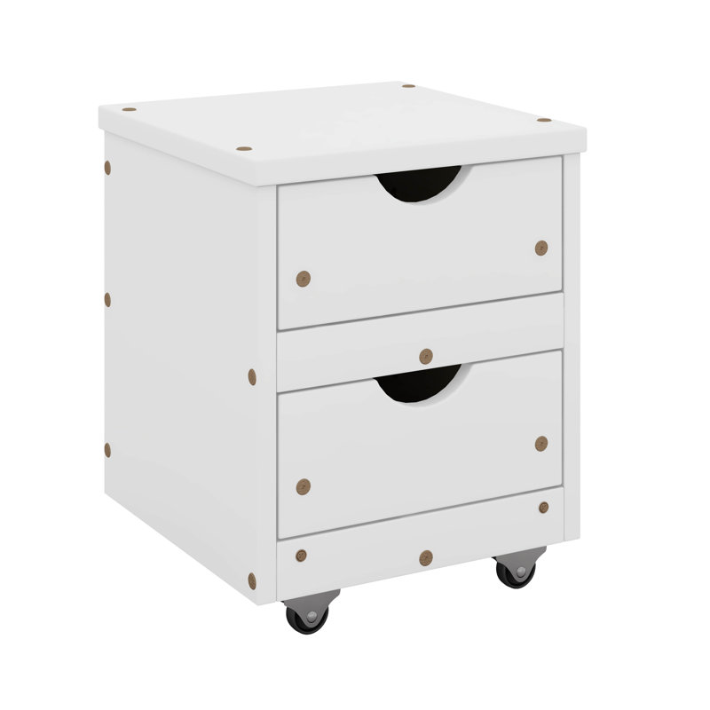 Lit double pleine grandeur, lit en bois massif avec lit gigogne, boîte de rangement sous le lit à 2 tiroirs, tablettes et table de chevet