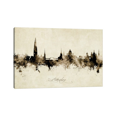 St Petersburg Russia Skyline Vintage by Michael Tompsett - Wrapped Canvas Gallery-Wrapped Canvas Giclée