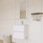 Ensemble de meuble-lavabo mural 20 po avec plateau en céramique et miroir | Deux tiroirs à fermeture en douceur et finition imperméable à 5 couches-843451029-843451051