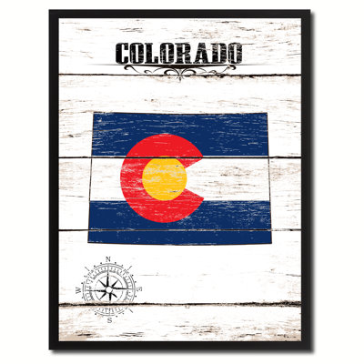 «Colorado State Vintage Flag», reproduction d'impression sur toile