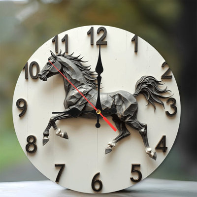 Horloge murale artistique en fer
