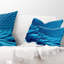 Abstrait bleu ondulé abstrait - Coussin décoratif imprimé abstrait