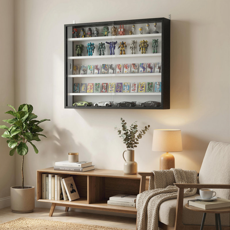 Hoertz 4 -Shelf Storage Cabinet, Black/White