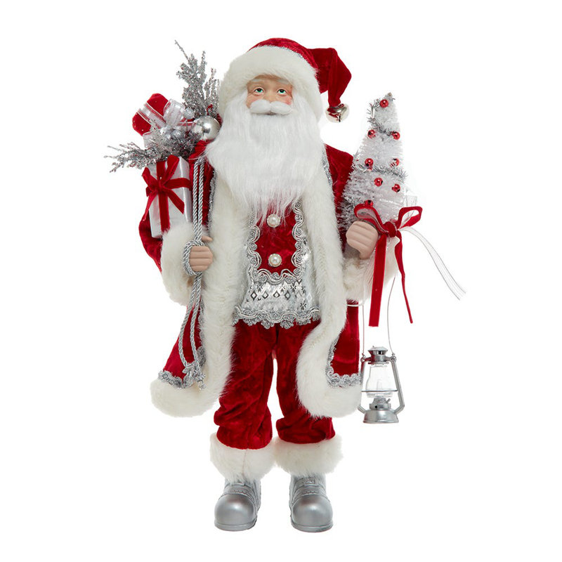 Père Noël rouge et argent 18 pouces Kurt Adler