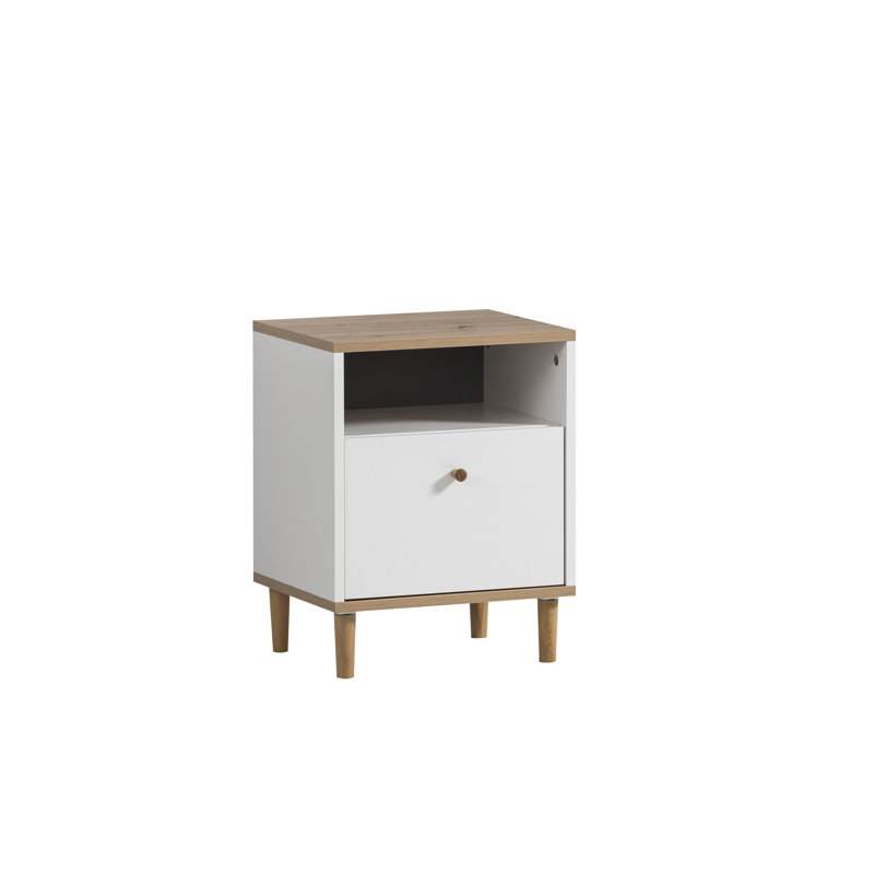 Marlayna 40.3cm W Manufactured Wood Bedside Table