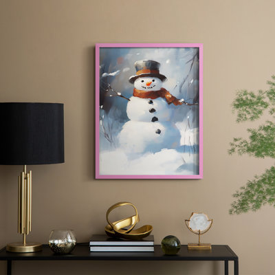 Art des Fêtes de Noël - série 2-CCGCLXX, reproduction d'art encadrée - bois massif