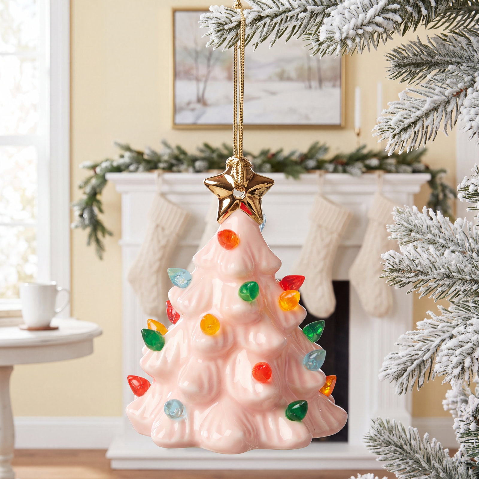 Treasured Traditions Pink Lit Tree Ornament