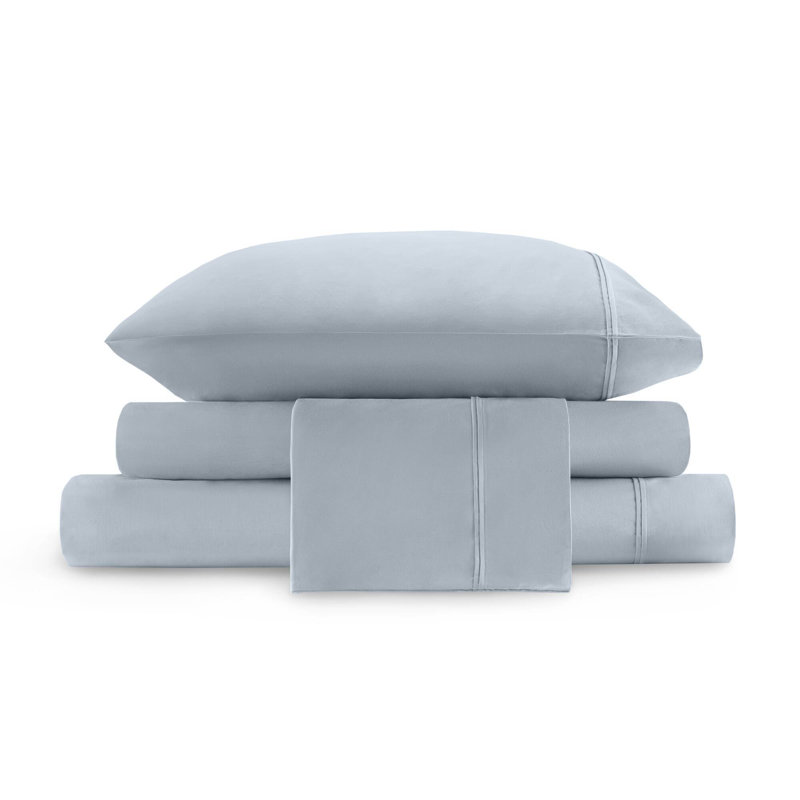 Luxury Queen Sheets And Sheet Sets, Egyptian Cotton Sateen, Blue, Perfect For Comfortable Sleep