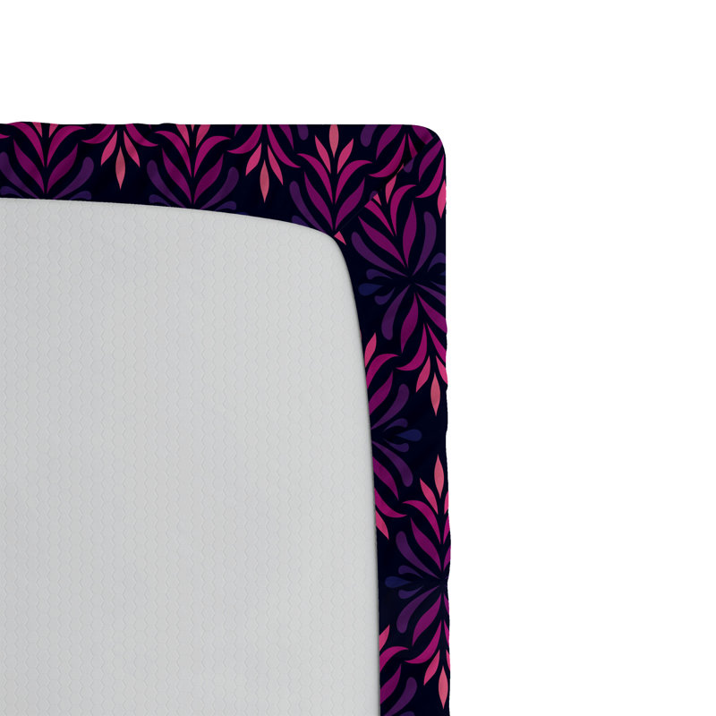 Drap-housse à motif floral Ambesonne, Drap-housse de taille simple, Mauve foncé, rose, violet / floral