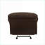 Fauteuil inclinable inclinable moderne inclinable avec accoudoirs coussinés Dossier serré | Chocolat | Tissu + métal-538854352