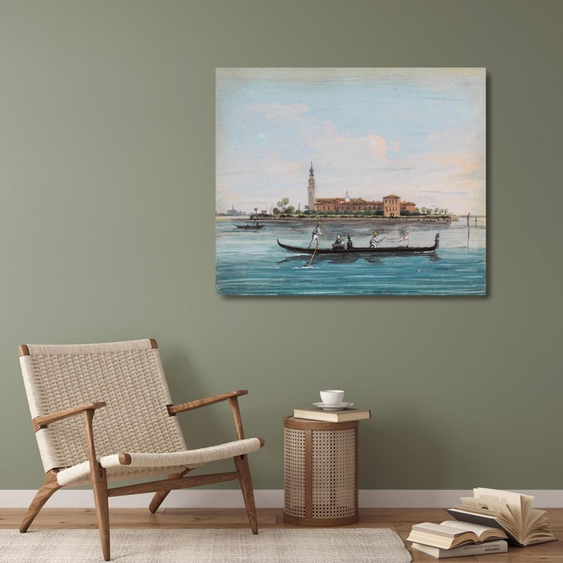 «Venise, vue de San Lazzaro Degli Armeni» par Giuseppe Bernardino Bison - Art mural sur toile tendue avec châssis