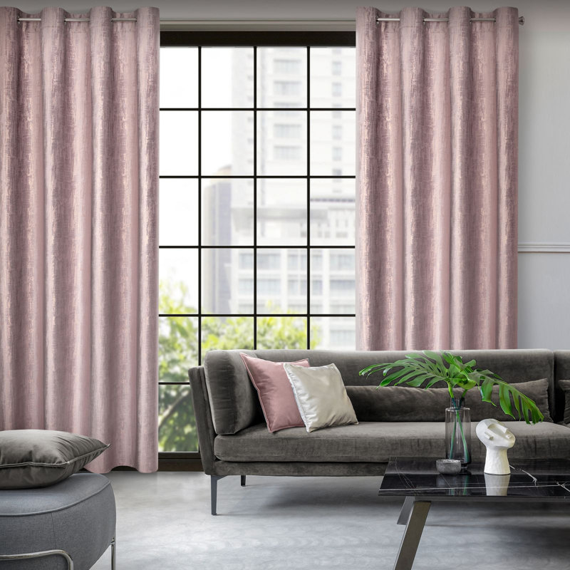 Ahquan Blackout Curtains Single Panel, Rose