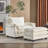 51.9'' W Double Layer Cushion Accent Chair With Ottoman-262945485