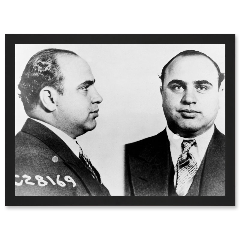 Al Capone Mugshot Prison Gangster Scarface - Single Picture Frame Print