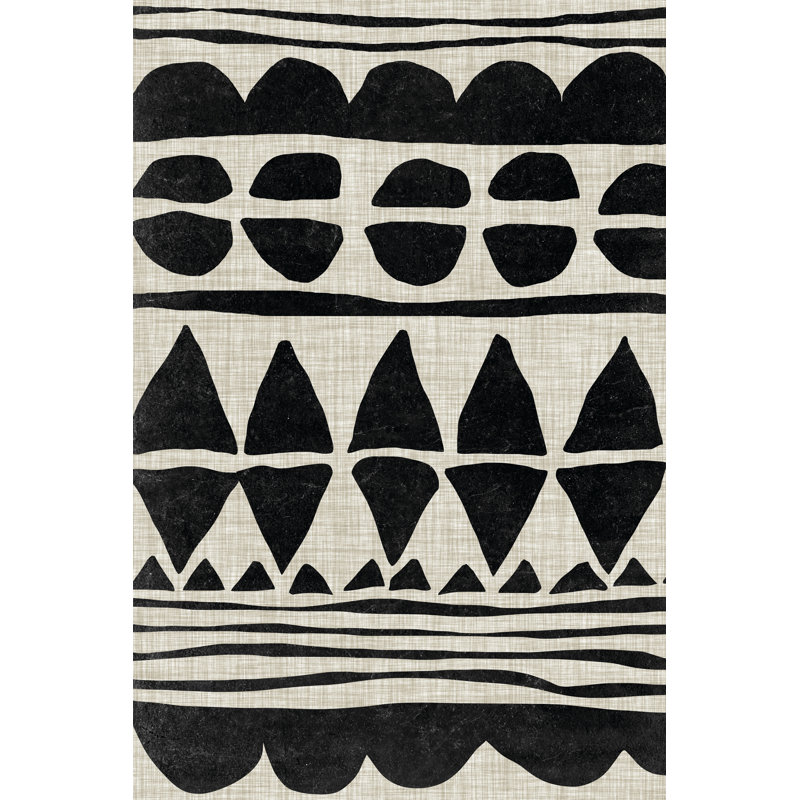 Monochrome Quilt I by Melissa Wang - Painting Print, Wrapped Canvas, 122cm H x 81cm W
