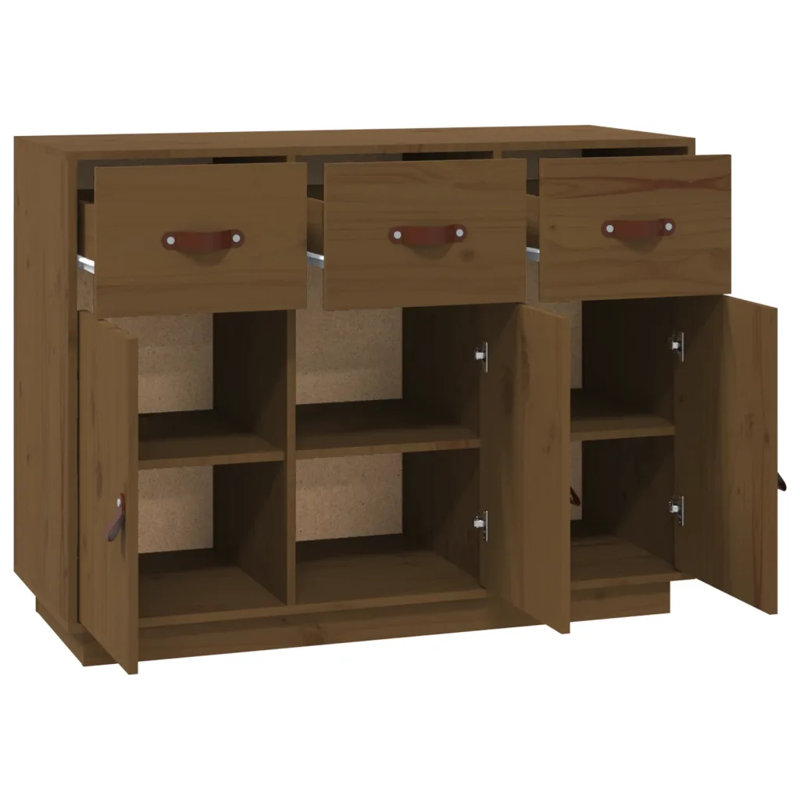 Torrez 100cm Solid Wood Sideboard, Honey Brown