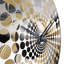 Horloge murale mystique dorée et noire Mystic IV - formes abstraites-101234847