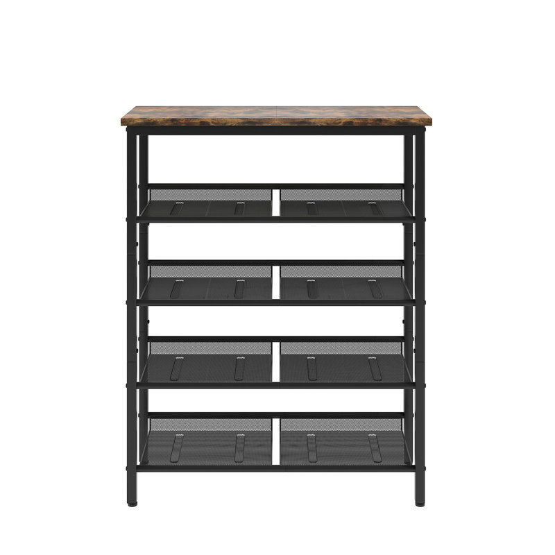 Rangement pour chaussures à 4 tablettes en filet - gardez vos chaussures accessibles et support industriel organisé