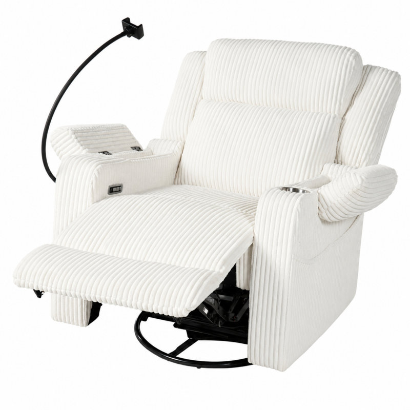 Fauteuil inclinable électrique avec chaleur et massage, Beige