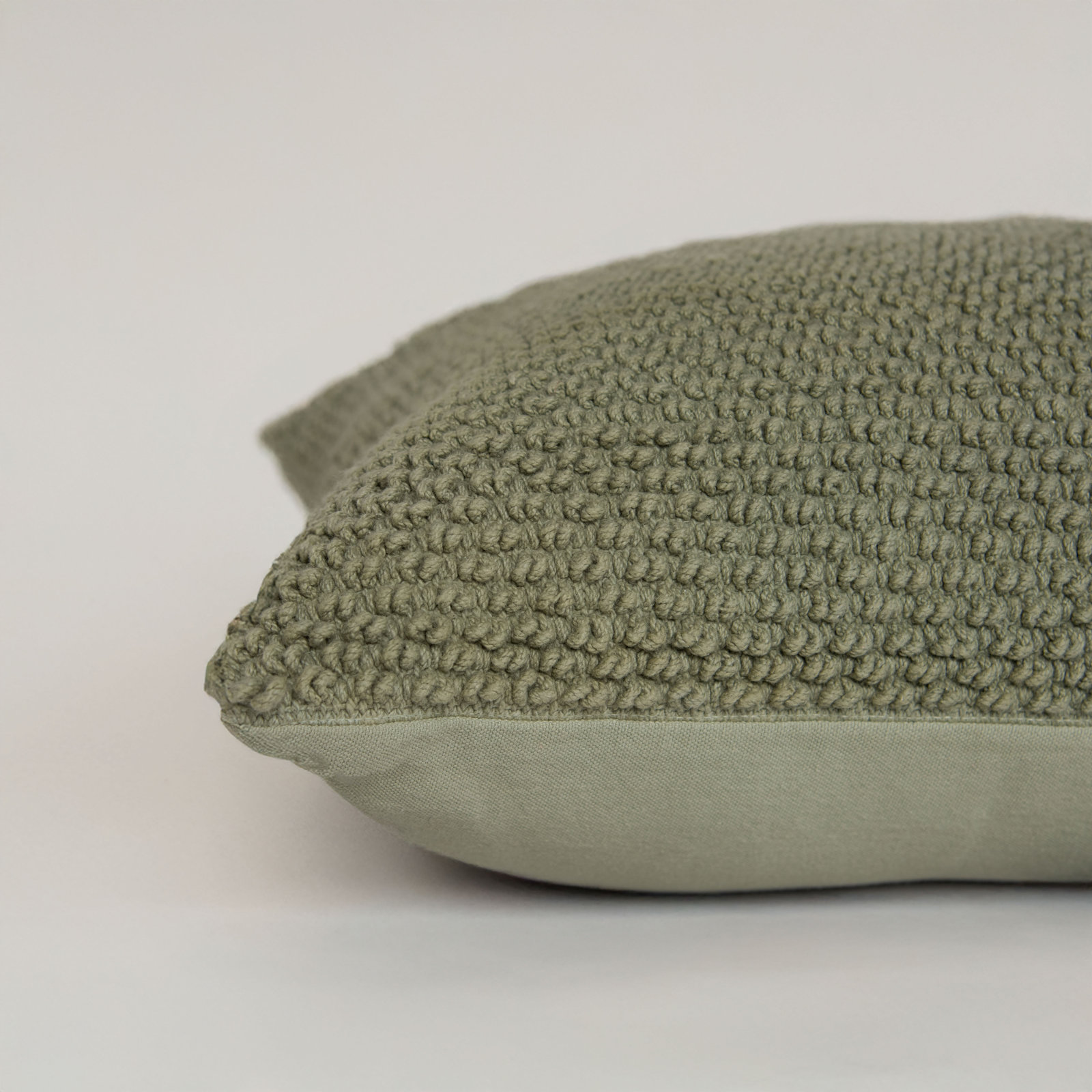 Mansel Textured Throw Pillow, Square 20", Polyester, Olive