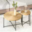 Ensemble de table basse et de bout 2 pièces en MDF imperméable avec revêtement en pvc-1866796077