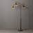 Lodi 3-Light Arc Floor Lamp - Matte Black, Walnut, Gold Leaf, Marble Base, Dimmer Switch