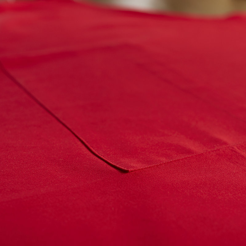 Solid Color Cotton Chef Apparel, Tango Red