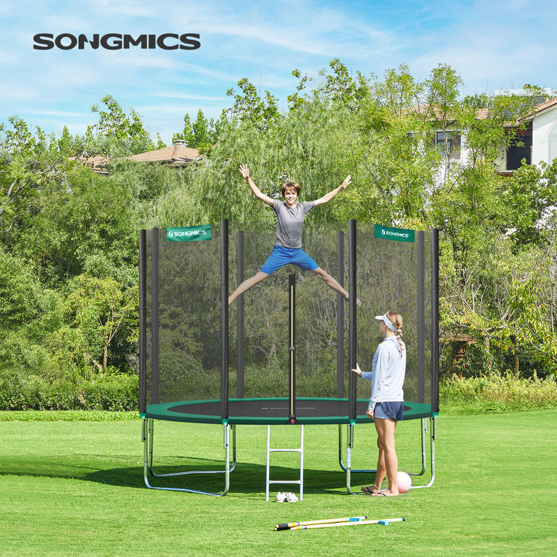 Songmics ft Round Backyard Trampoline with Safety Enclosure