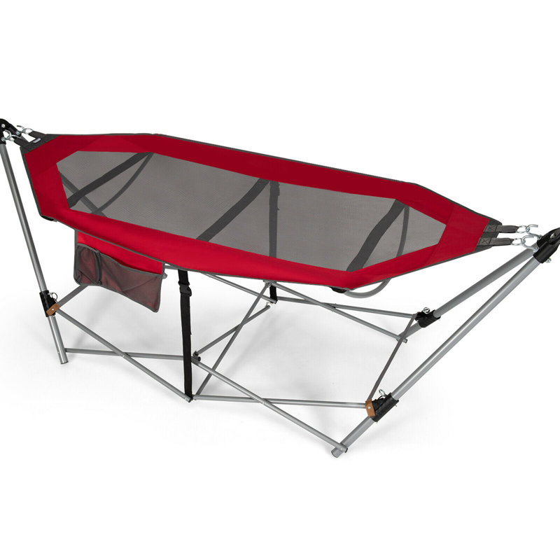 Hamac de camping avec support Fiden, Rouge