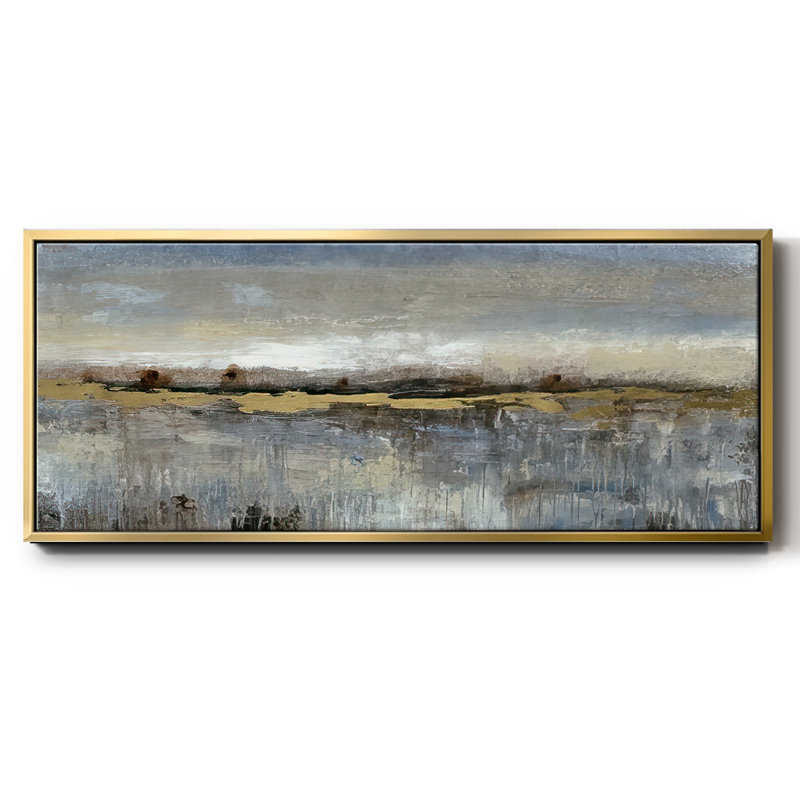 Abstract March II- Framed Canvas, 20" H x 50" W