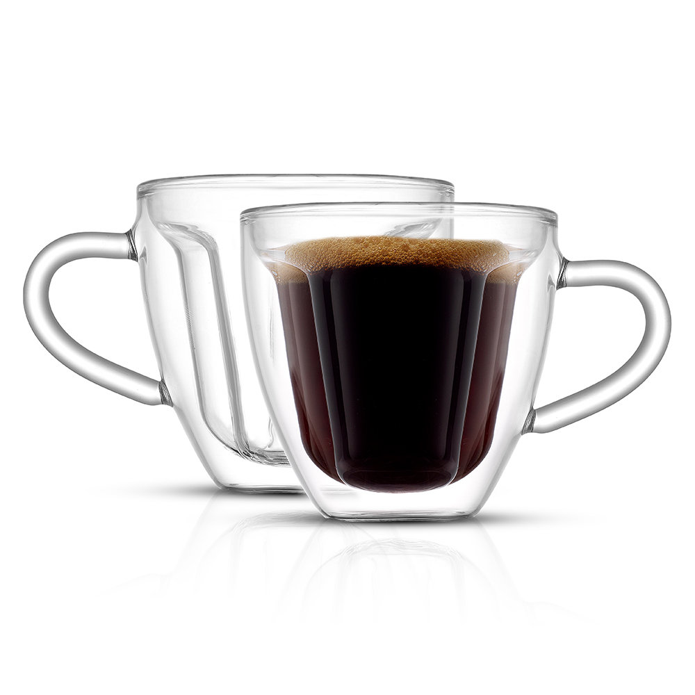 JoyJolt Disney Mickey 3D Espresso Cups, 5.4oz. (Set of 2) JoyJolt