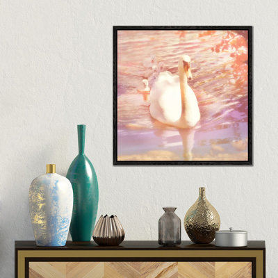 Mother Swan And Brood by Ros Berryman - Gallery-Wrapped Canvas Giclée on Canvas