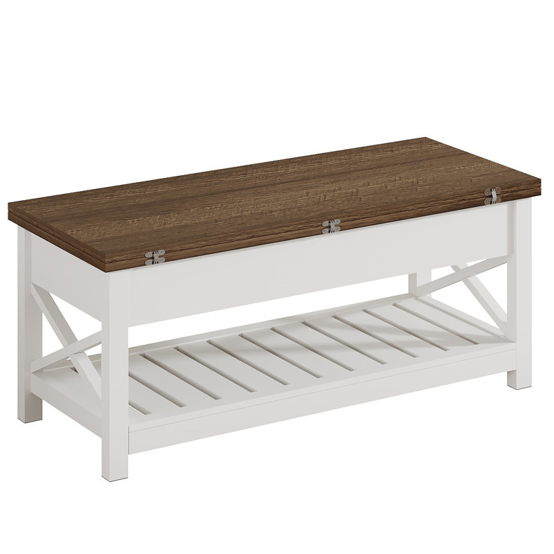 Keilan Single Coffee Table, Dark Brown, White