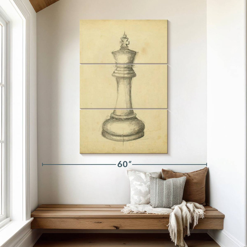 Senne Antique Chess I, 50" H x 32" W