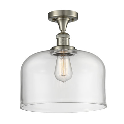 Bell - 1 Light 12" Semi-Flush Mount
