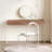 Modern Minimalist Acrylic Floating Solid Wood Dressing Table