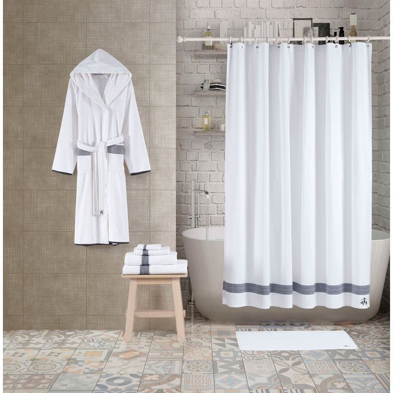Solid Colour Single Shower Curtain, Navy