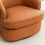 Faux Leather Swivel Barrel Chair-96441082