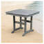 Table de salle à manger carrée moderne en PEHD gris avec trou pour parasol - Mobilier d'extérieur résistant aux intempéries