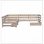 Lit plateforme simple en forme de L avec trois tiroirs de rangement, finition en bois naturel pour une esthétique et une fonctionnalité améliorées-649867963