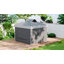 Auvent 10 x 10 pi avec installation à bouton 1 bouton, gris foncé