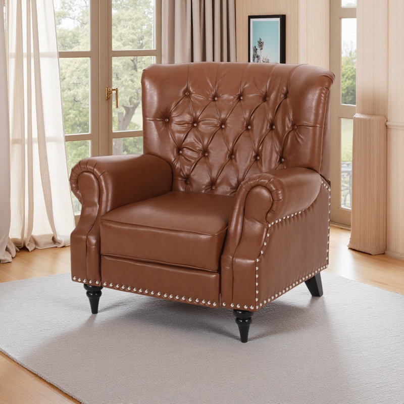 Fauteuil à dossier poussoir de style classique