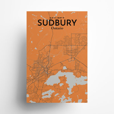Sudbury City Map, impression