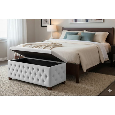 120cm Wide Velvet Standard Ottoman