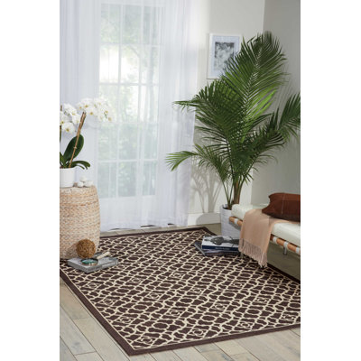 Tapis noyer à motif géométrique Piara
