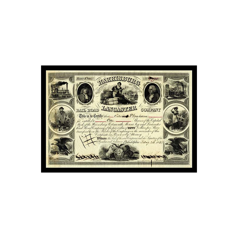" Harrisburg Lancaster Railroad Company Stock "