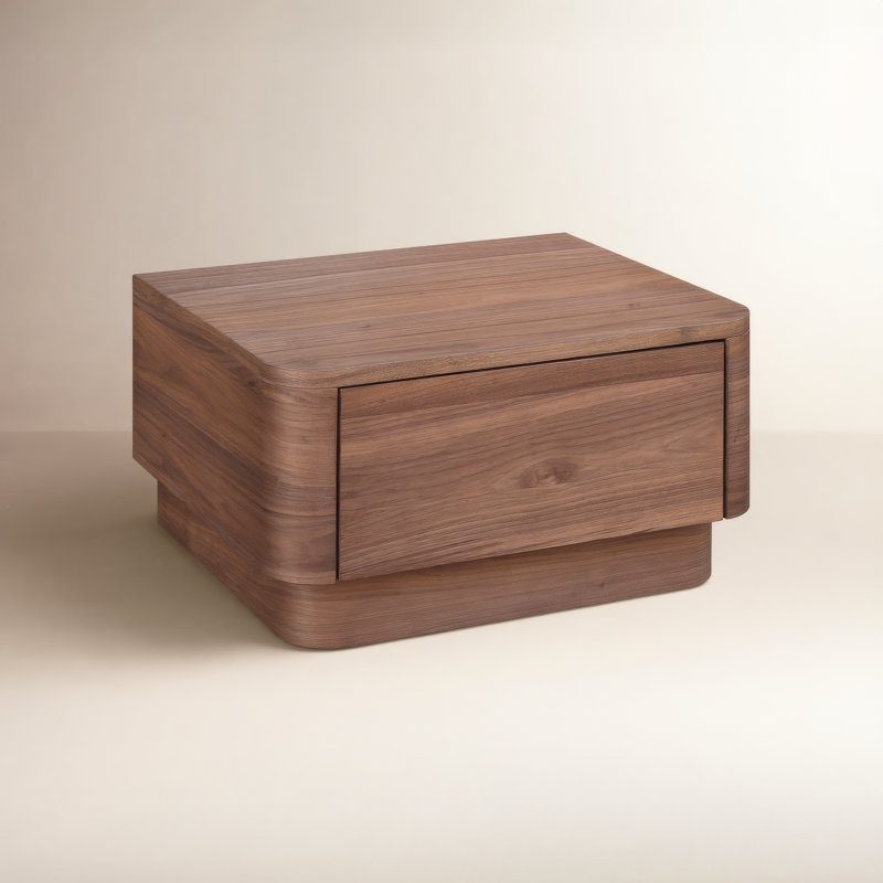 Mille 1-Drawer Nightstand, Walnut