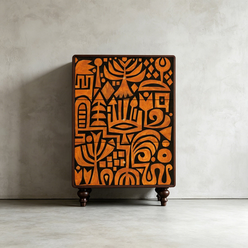 Rangement pour vestibule en bois massif, Brown