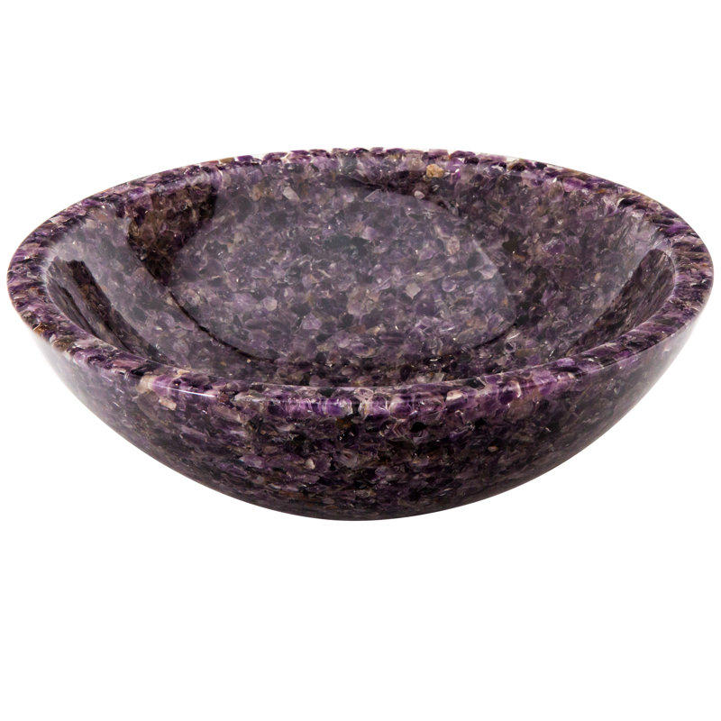 Belfry Bathroom Atlas 400mm Purple Resin Circular Countertop Basin Bathroom Sink